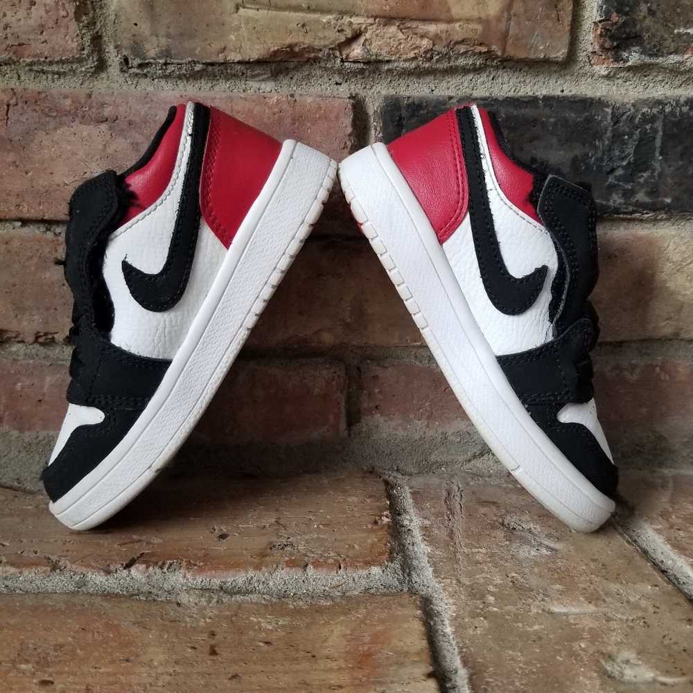 Nike Air Jordan 1 Low ALT White Gym Red BQ6066 115 PS Size 11C - Picture 6 of 12